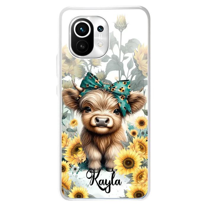 Teal Highland Cow Phone Case - Gift Idea For Grandma/Birthday -  Case For Oppo/Xiaomi/Huawei