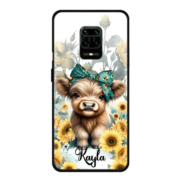 Teal Highland Cow Phone Case - Gift Idea For Grandma/Birthday -  Case For Oppo/Xiaomi/Huawei