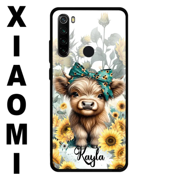 Teal Highland Cow Phone Case - Gift Idea For Grandma/Birthday -  Case For Oppo/Xiaomi/Huawei