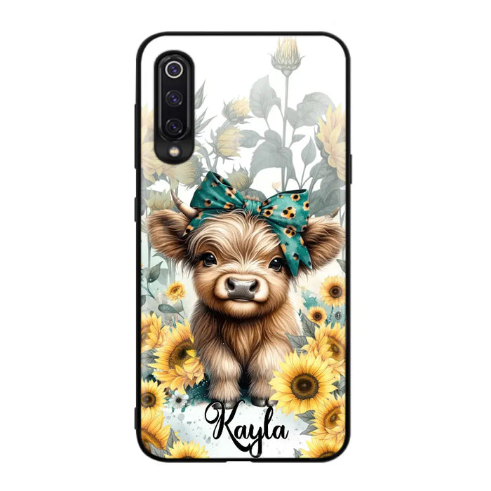 Teal Highland Cow Phone Case - Gift Idea For Grandma/Birthday -  Case For Oppo/Xiaomi/Huawei