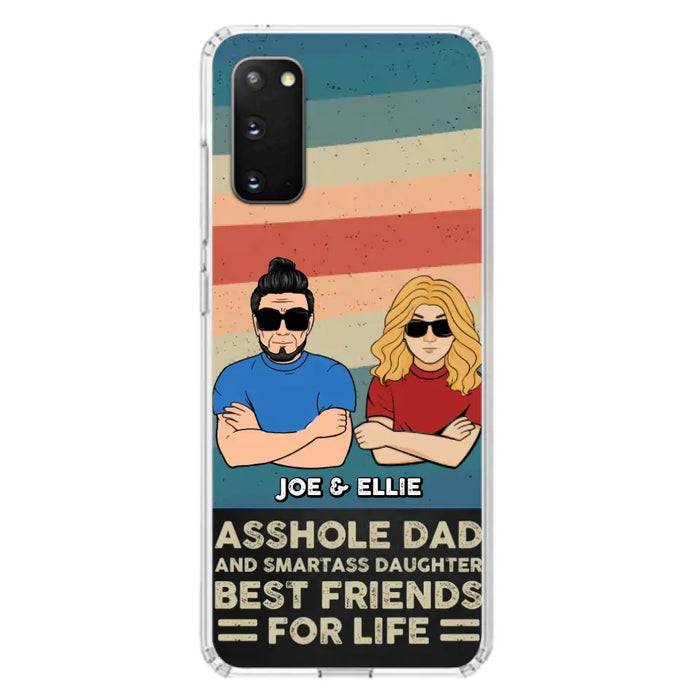 Personalized Dad/Mom And Daughter/Son Phone Case - Gift Idea For Father's Day/Mother's Day From Daughter/Son - Asshole Dad - Cases For Samsung/iPhone