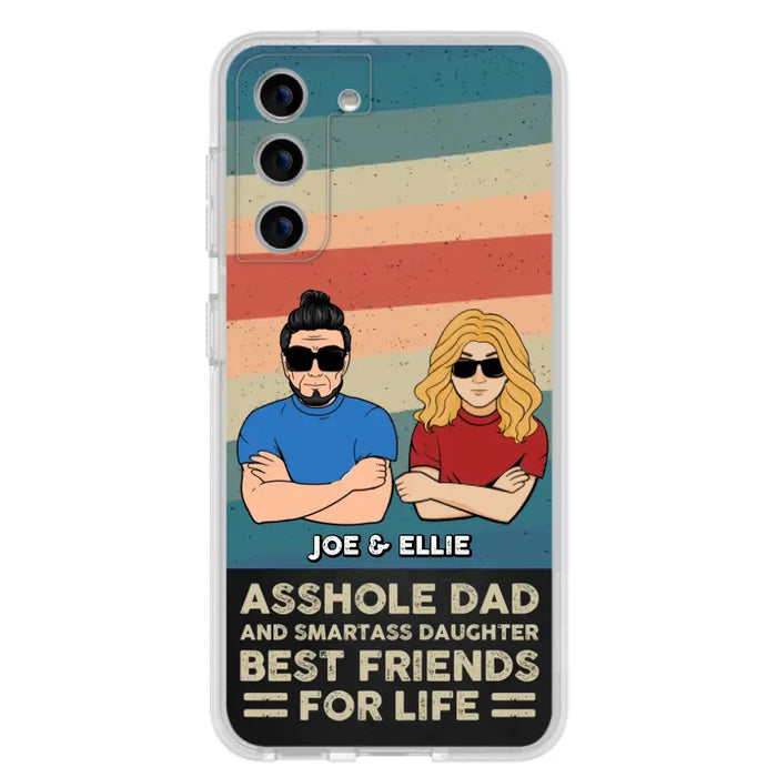 Personalized Dad/Mom And Daughter/Son Phone Case - Gift Idea For Father's Day/Mother's Day From Daughter/Son - Asshole Dad - Cases For Samsung/iPhone