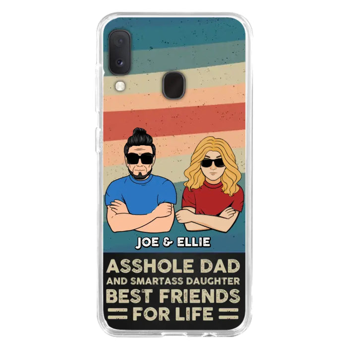 Personalized Dad/Mom And Daughter/Son Phone Case - Gift Idea For Father's Day/Mother's Day From Daughter/Son - Asshole Dad - Cases For Samsung/iPhone