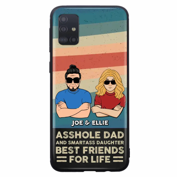 Personalized Dad/Mom And Daughter/Son Phone Case - Gift Idea For Father's Day/Mother's Day From Daughter/Son - Asshole Dad - Cases For Samsung/iPhone