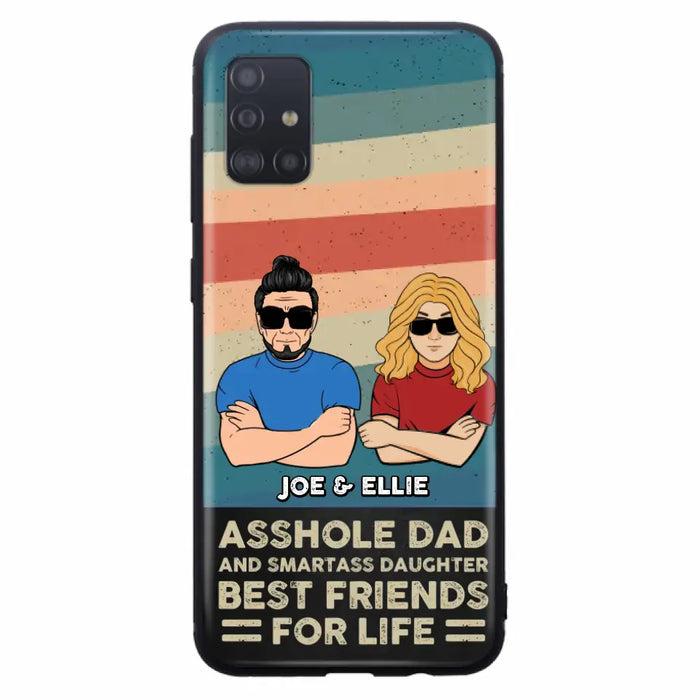 Personalized Dad/Mom And Daughter/Son Phone Case - Gift Idea For Father's Day/Mother's Day From Daughter/Son - Asshole Dad - Cases For Samsung/iPhone