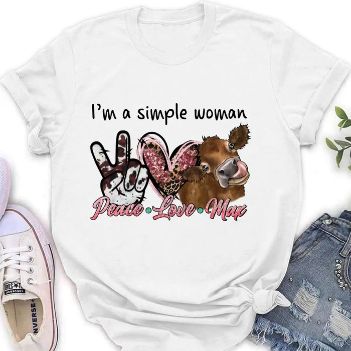 Custom Personalized Simple Woman Shirt/Hoodie - Gift Idea For Mother's Day - I'm A Simple Woman