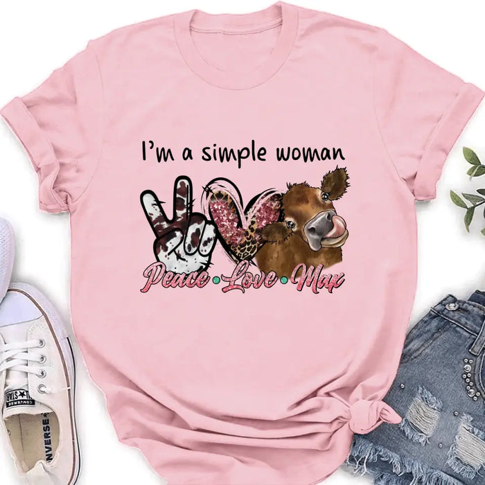 Custom Personalized Simple Woman Shirt/Hoodie - Gift Idea For Mother's Day - I'm A Simple Woman