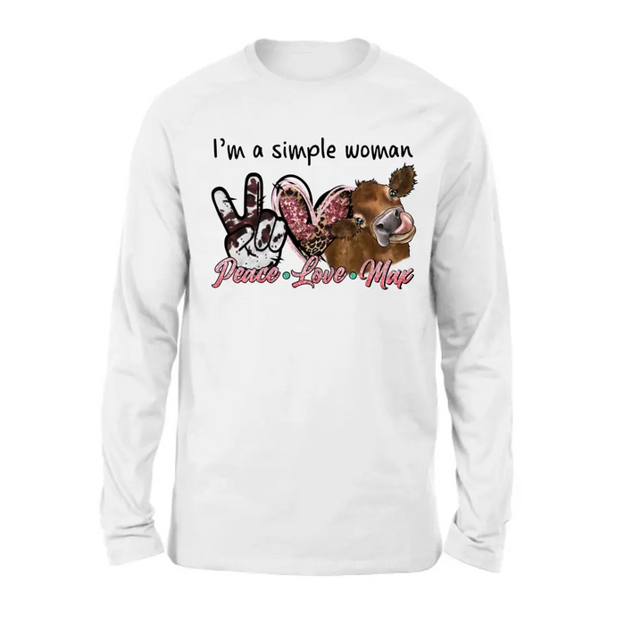 Custom Personalized Simple Woman Shirt/Hoodie - Gift Idea For Mother's Day - I'm A Simple Woman