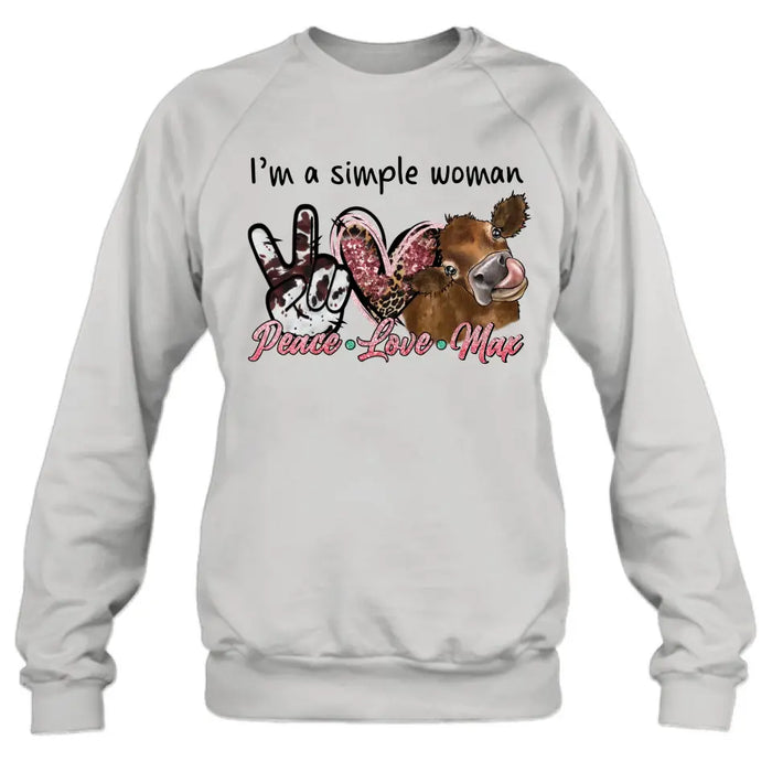 Custom Personalized Simple Woman Shirt/Hoodie - Gift Idea For Mother's Day - I'm A Simple Woman