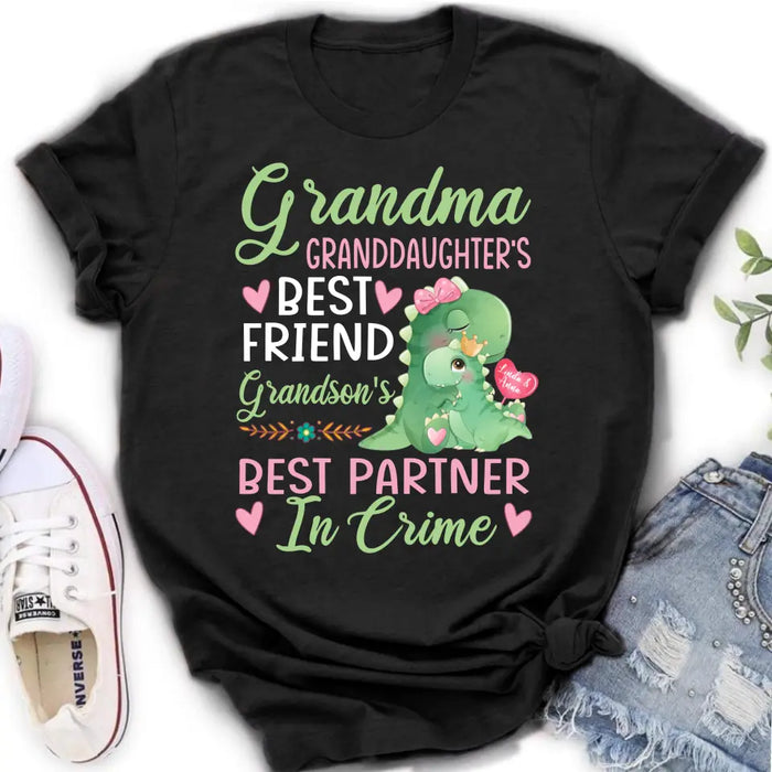 Personalized Grandma Shirt/ Hoodie - Best Gift Idea For Mother's Day/Grandma - Best Partner In Crime