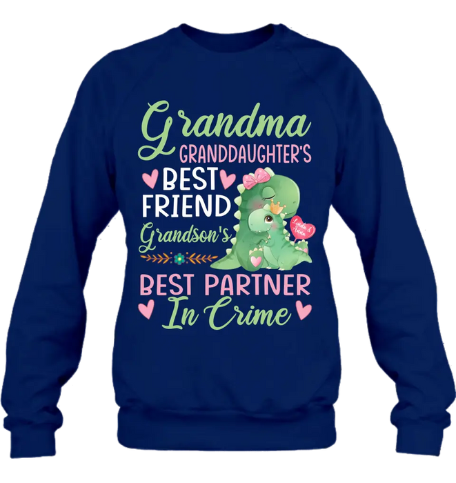 Personalized Grandma Shirt/ Hoodie - Best Gift Idea For Mother's Day/Grandma - Best Partner In Crime