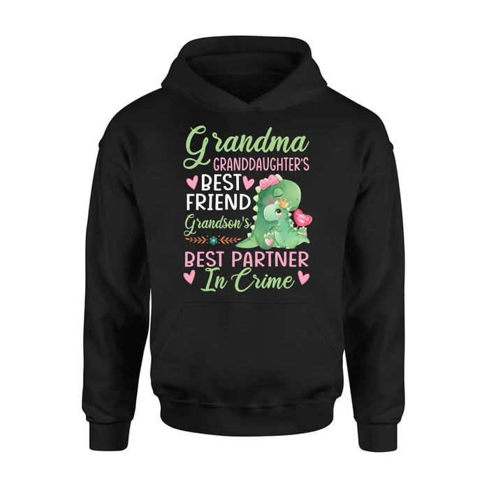 Personalized Grandma Shirt/ Hoodie - Best Gift Idea For Mother's Day/Grandma - Best Partner In Crime