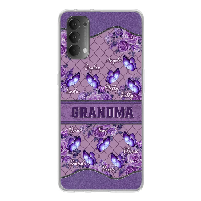 Personalized Grandma Butterfly Phone Case - Gift Idea For Mother's Day/Grandma - Cases For Oppo/Xiaomi/Huawei