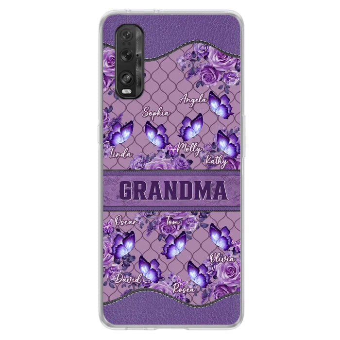 Personalized Grandma Butterfly Phone Case - Gift Idea For Mother's Day/Grandma - Cases For Oppo/Xiaomi/Huawei