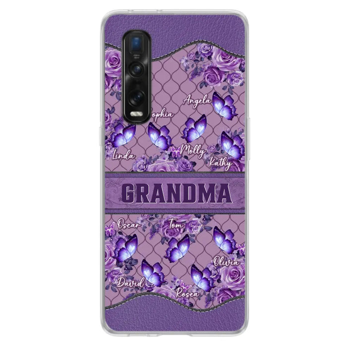 Personalized Grandma Butterfly Phone Case - Gift Idea For Mother's Day/Grandma - Cases For Oppo/Xiaomi/Huawei