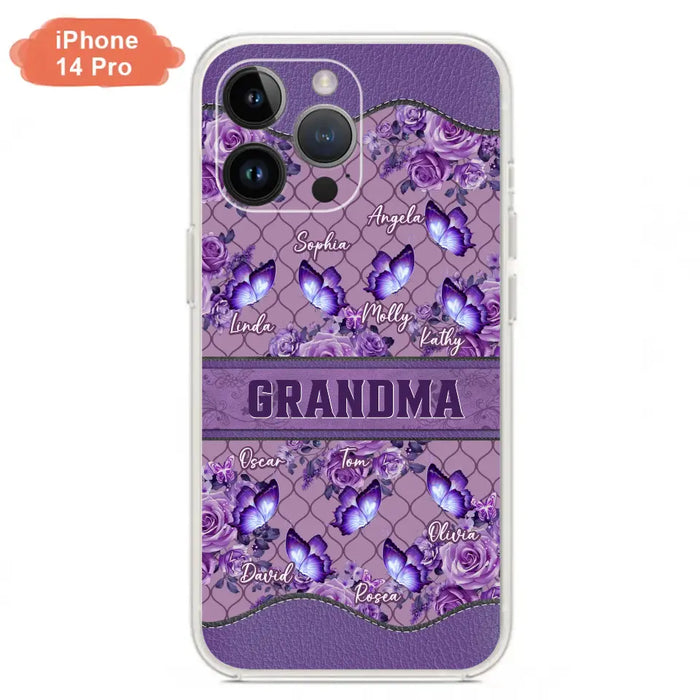 Personalized Grandma Butterfly Phone Case - Gift Idea For Mother's Day/Grandma - Cases For iPhone/Samsung