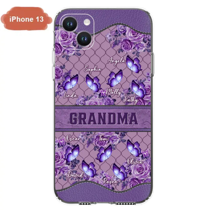 Personalized Grandma Butterfly Phone Case - Gift Idea For Mother's Day/Grandma - Cases For iPhone/Samsung