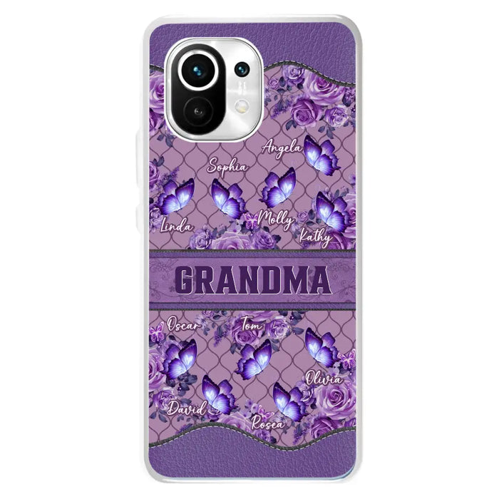 Personalized Grandma Butterfly Phone Case - Gift Idea For Mother's Day/Grandma - Cases For Oppo/Xiaomi/Huawei