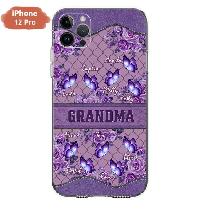 Personalized Grandma Butterfly Phone Case - Gift Idea For Mother's Day/Grandma - Cases For iPhone/Samsung