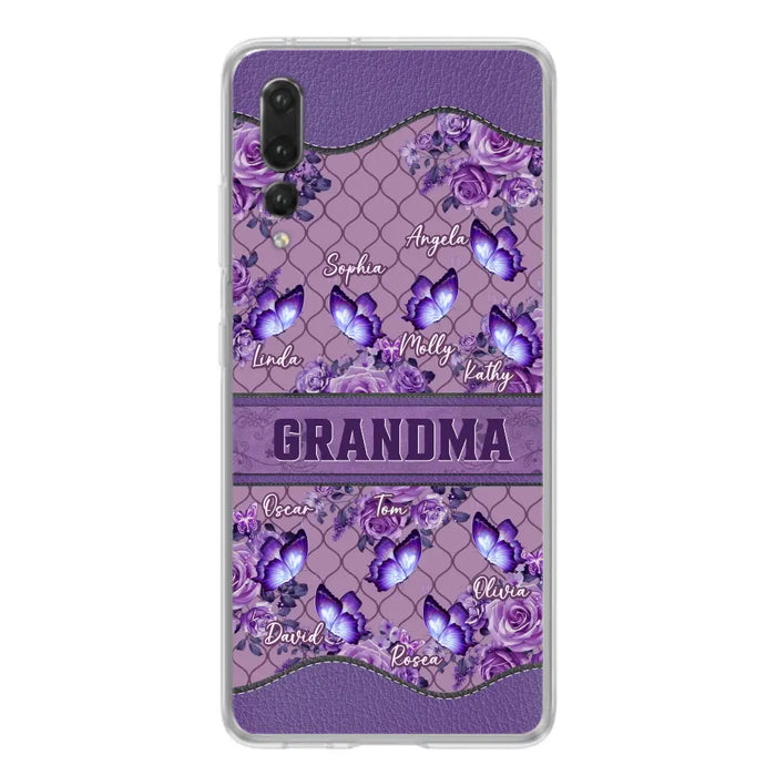 Personalized Grandma Butterfly Phone Case - Gift Idea For Mother's Day/Grandma - Cases For Oppo/Xiaomi/Huawei