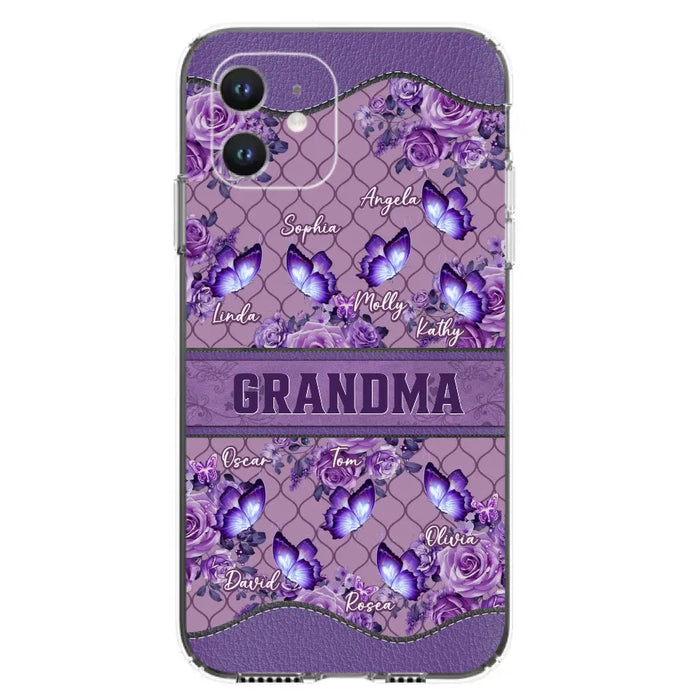 Personalized Grandma Butterfly Phone Case - Gift Idea For Mother's Day/Grandma - Cases For iPhone/Samsung