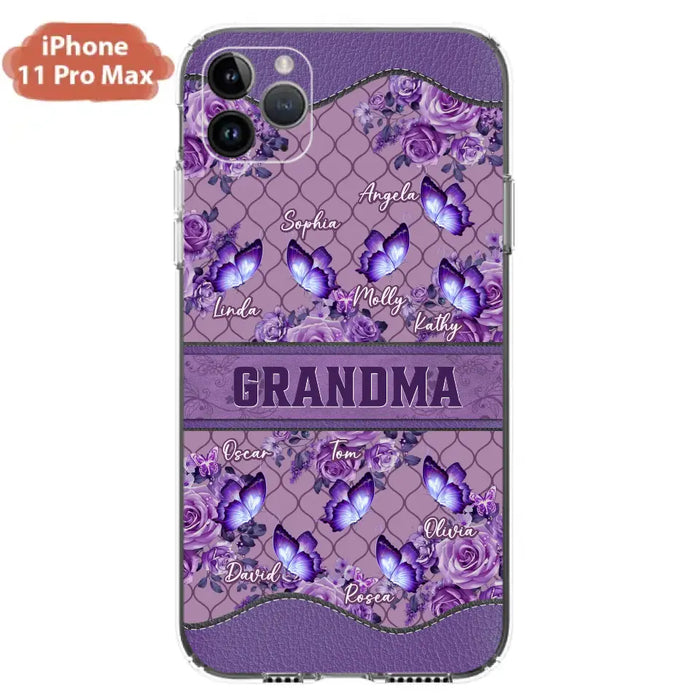 Personalized Grandma Butterfly Phone Case - Gift Idea For Mother's Day/Grandma - Cases For iPhone/Samsung