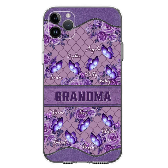 Personalized Grandma Butterfly Phone Case - Gift Idea For Mother's Day/Grandma - Cases For iPhone/Samsung