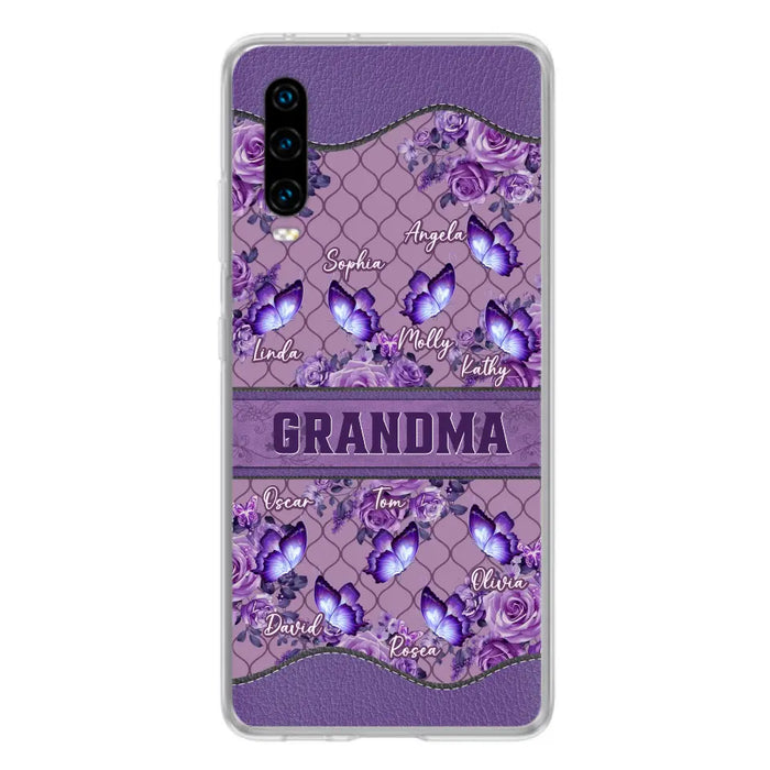 Personalized Grandma Butterfly Phone Case - Gift Idea For Mother's Day/Grandma - Cases For Oppo/Xiaomi/Huawei