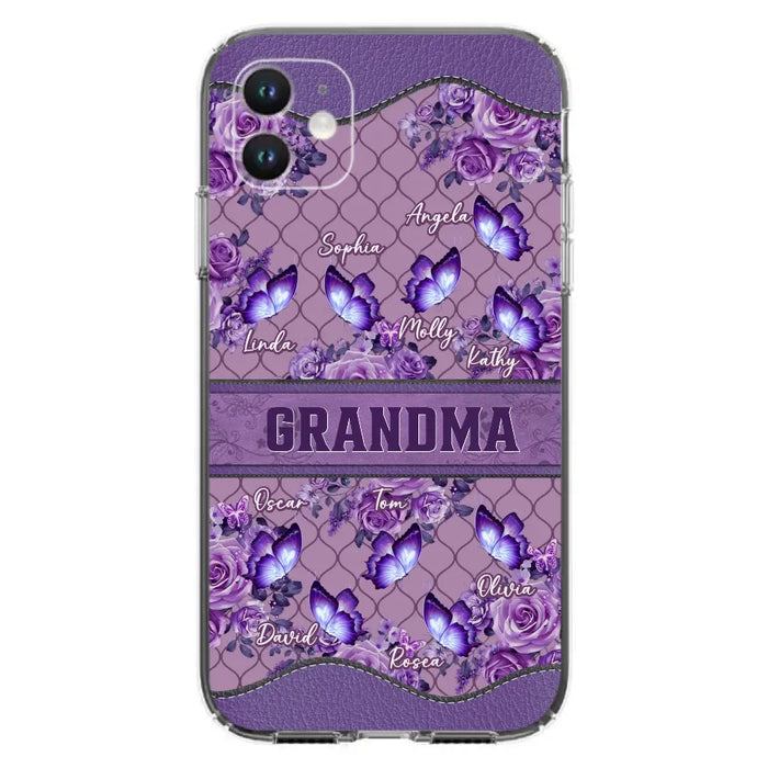 Personalized Grandma Butterfly Phone Case - Gift Idea For Mother's Day/Grandma - Cases For iPhone/Samsung