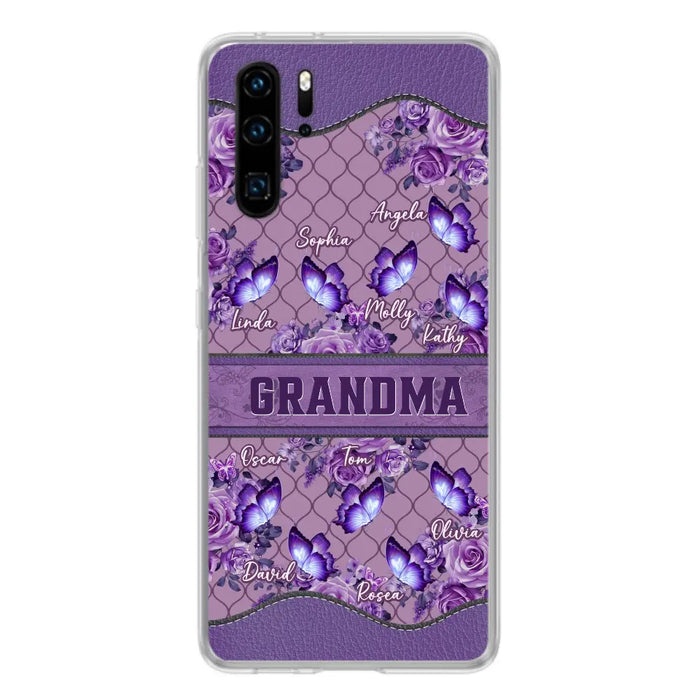 Personalized Grandma Butterfly Phone Case - Gift Idea For Mother's Day/Grandma - Cases For Oppo/Xiaomi/Huawei