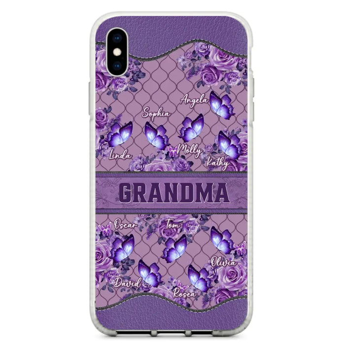 Personalized Grandma Butterfly Phone Case - Gift Idea For Mother's Day/Grandma - Cases For iPhone/Samsung