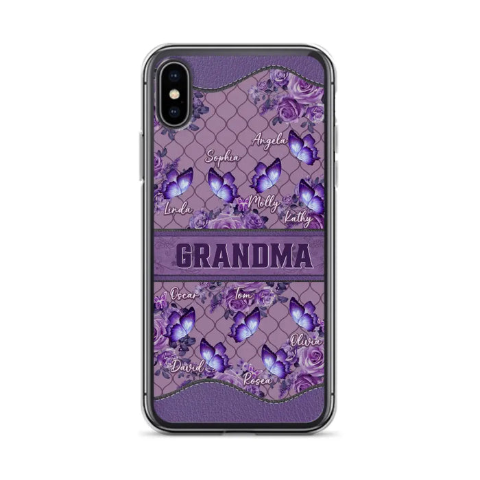 Personalized Grandma Butterfly Phone Case - Gift Idea For Mother's Day/Grandma - Cases For iPhone/Samsung