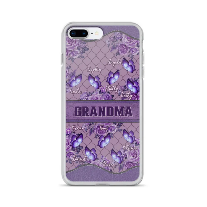 Personalized Grandma Butterfly Phone Case - Gift Idea For Mother's Day/Grandma - Cases For iPhone/Samsung