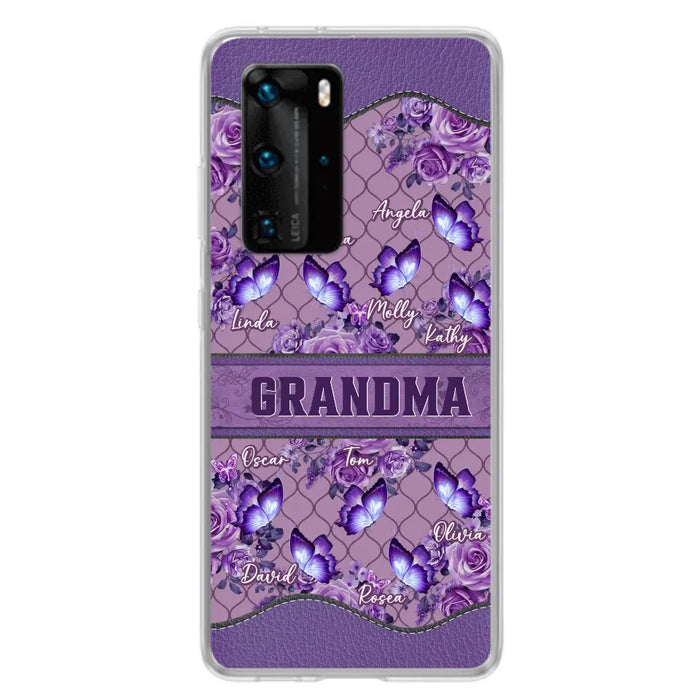 Personalized Grandma Butterfly Phone Case - Gift Idea For Mother's Day/Grandma - Cases For Oppo/Xiaomi/Huawei