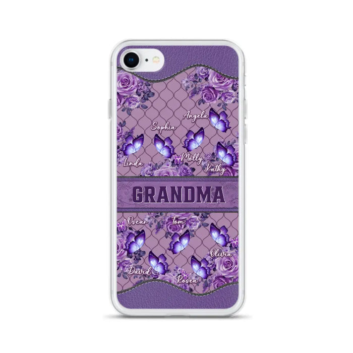 Personalized Grandma Butterfly Phone Case - Gift Idea For Mother's Day/Grandma - Cases For iPhone/Samsung