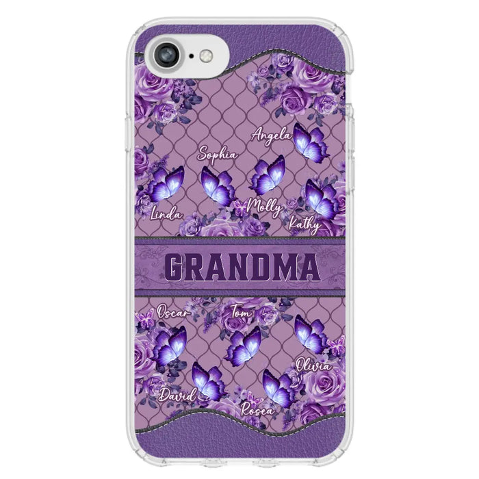 Personalized Grandma Butterfly Phone Case - Gift Idea For Mother's Day/Grandma - Cases For iPhone/Samsung