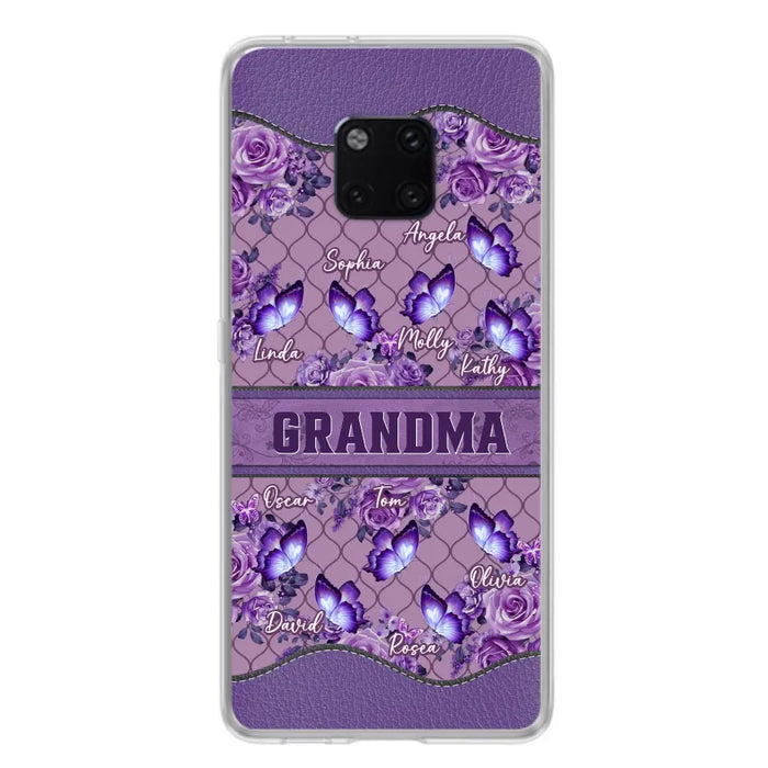 Personalized Grandma Butterfly Phone Case - Gift Idea For Mother's Day/Grandma - Cases For Oppo/Xiaomi/Huawei