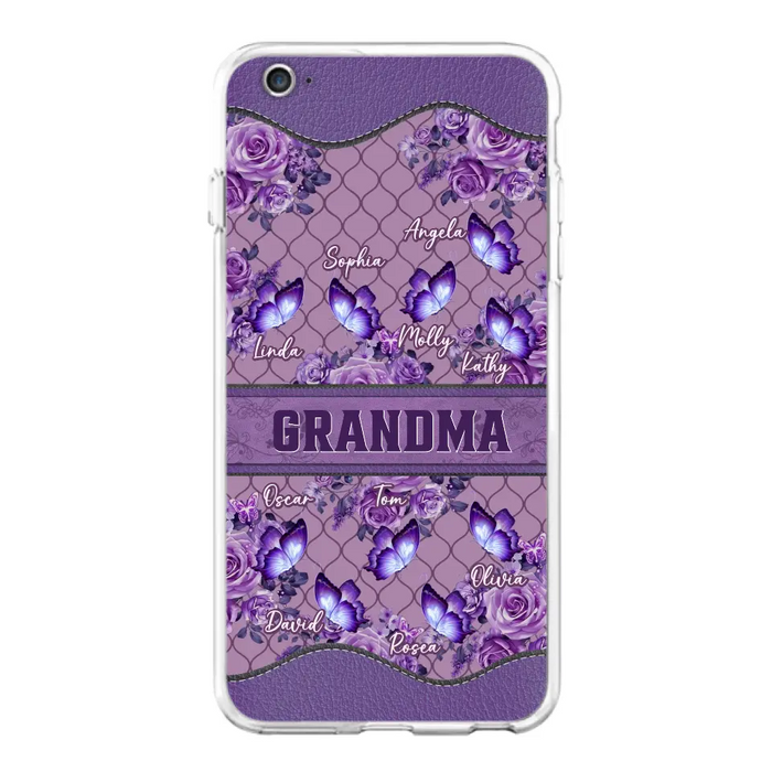 Personalized Grandma Butterfly Phone Case - Gift Idea For Mother's Day/Grandma - Cases For iPhone/Samsung