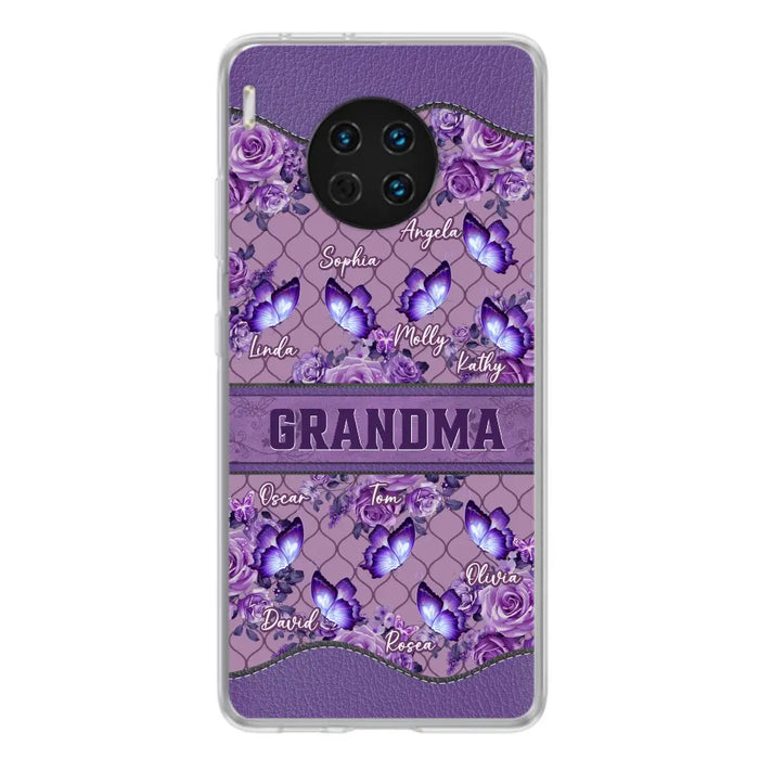 Personalized Grandma Butterfly Phone Case - Gift Idea For Mother's Day/Grandma - Cases For Oppo/Xiaomi/Huawei