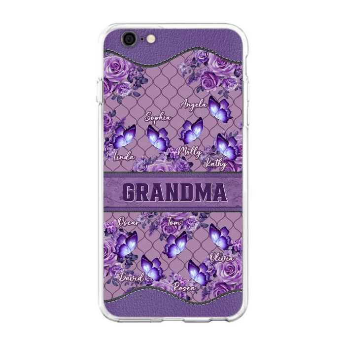 Personalized Grandma Butterfly Phone Case - Gift Idea For Mother's Day/Grandma - Cases For iPhone/Samsung