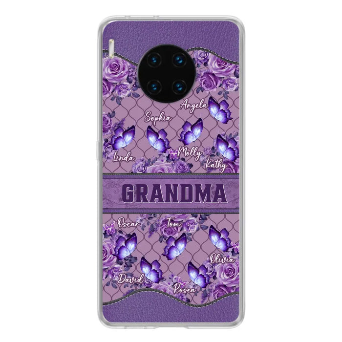 Personalized Grandma Butterfly Phone Case - Gift Idea For Mother's Day/Grandma - Cases For Oppo/Xiaomi/Huawei