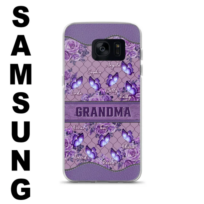 Personalized Grandma Butterfly Phone Case - Gift Idea For Mother's Day/Grandma - Cases For iPhone/Samsung