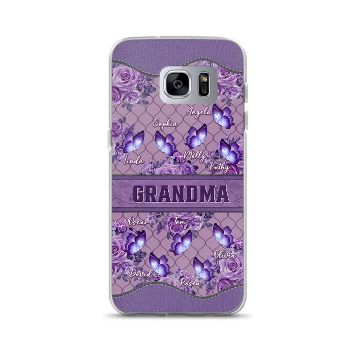 Personalized Grandma Butterfly Phone Case - Gift Idea For Mother's Day/Grandma - Cases For iPhone/Samsung