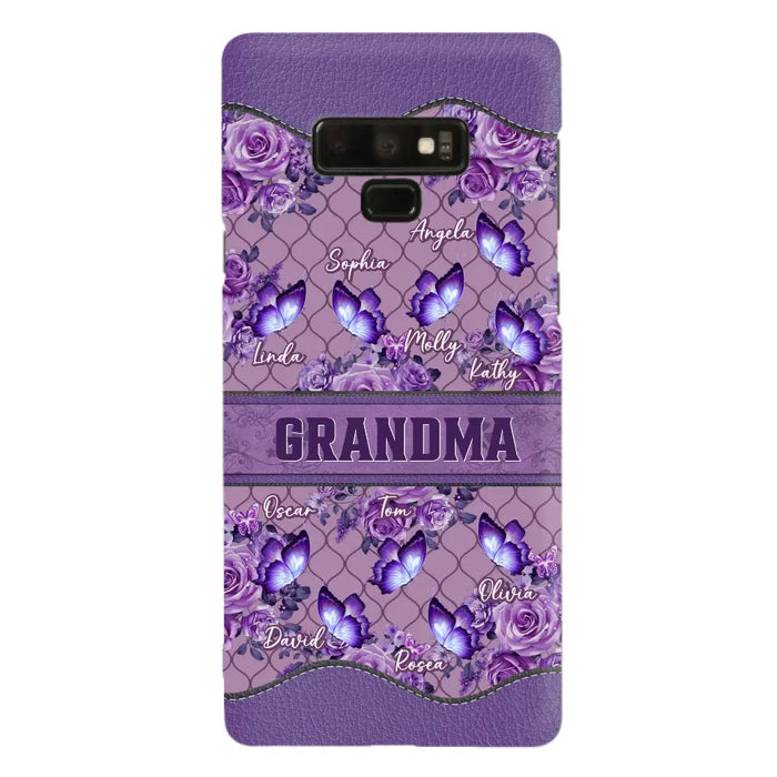 Personalized Grandma Butterfly Phone Case - Gift Idea For Mother's Day/Grandma - Cases For iPhone/Samsung