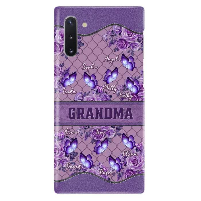 Personalized Grandma Butterfly Phone Case - Gift Idea For Mother's Day/Grandma - Cases For iPhone/Samsung