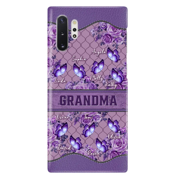 Personalized Grandma Butterfly Phone Case - Gift Idea For Mother's Day/Grandma - Cases For iPhone/Samsung