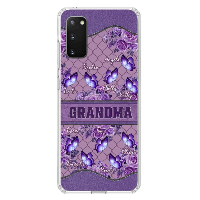 Personalized Grandma Butterfly Phone Case - Gift Idea For Mother's Day/Grandma - Cases For iPhone/Samsung