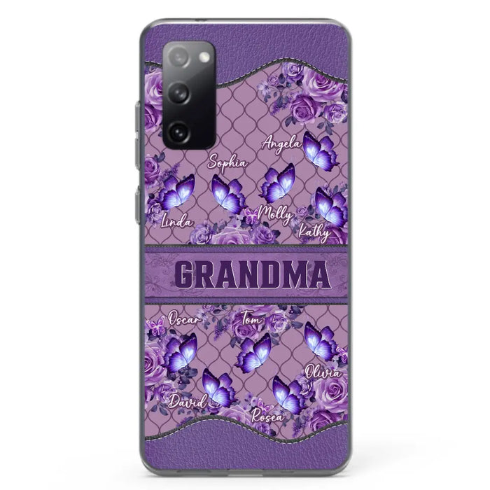 Personalized Grandma Butterfly Phone Case - Gift Idea For Mother's Day/Grandma - Cases For iPhone/Samsung