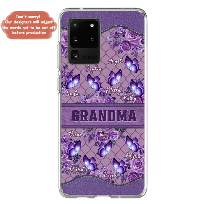 Personalized Grandma Butterfly Phone Case - Gift Idea For Mother's Day/Grandma - Cases For iPhone/Samsung