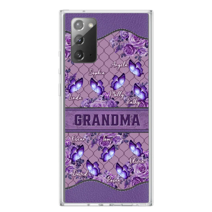 Personalized Grandma Butterfly Phone Case - Gift Idea For Mother's Day/Grandma - Cases For iPhone/Samsung